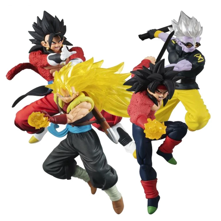 4 шт./компл. Bandai Gashapon HG Dragon Ball VS 13 Burdock SSJ4 Vegetto Gohan Fu игрушки Фигурки Модель Куклы