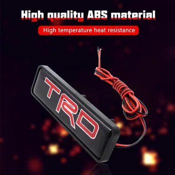 

Car sticker front hood grille emblem LED decorative lights for Toyotas TRD avensis auris hilux Corolla accessories