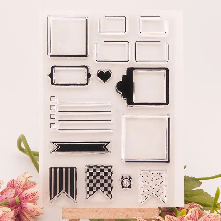 

Labels Transparent Clear Silicone Stamps for DIY Scrapbooking Photo Album Decor