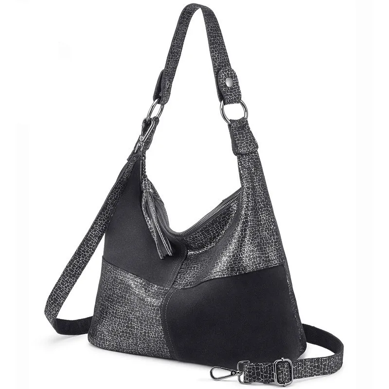 

Genuine leather women bag fashion shoulder bag large capacity handbags tote bag hobo ladies high quality patchwork