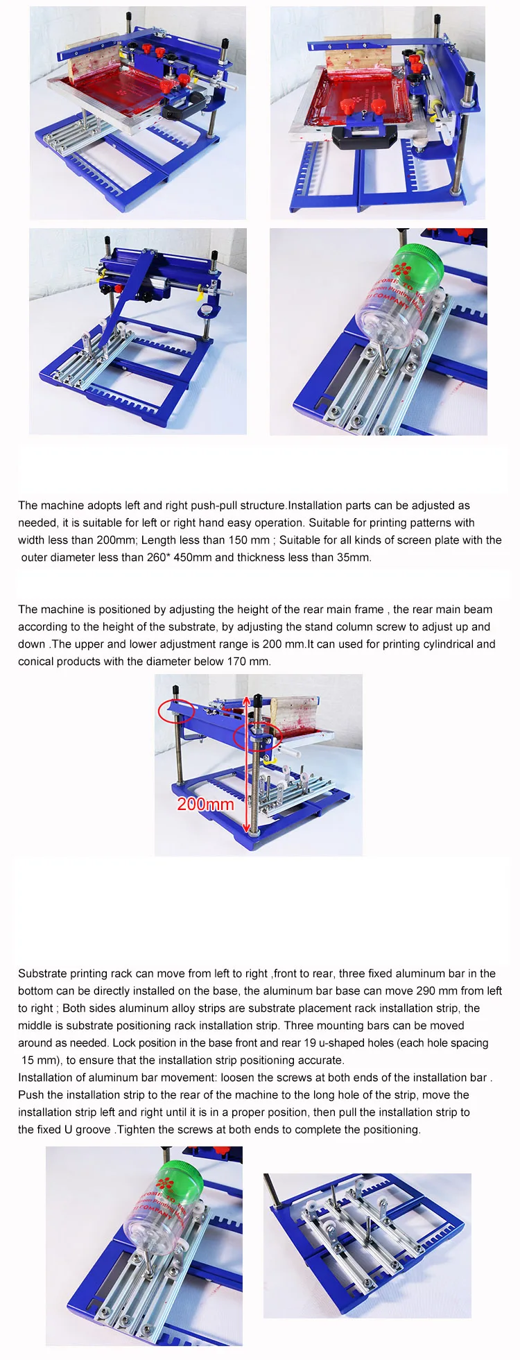 curved screen printing machine screen printing machine manual printing machine factory printing for plastic material