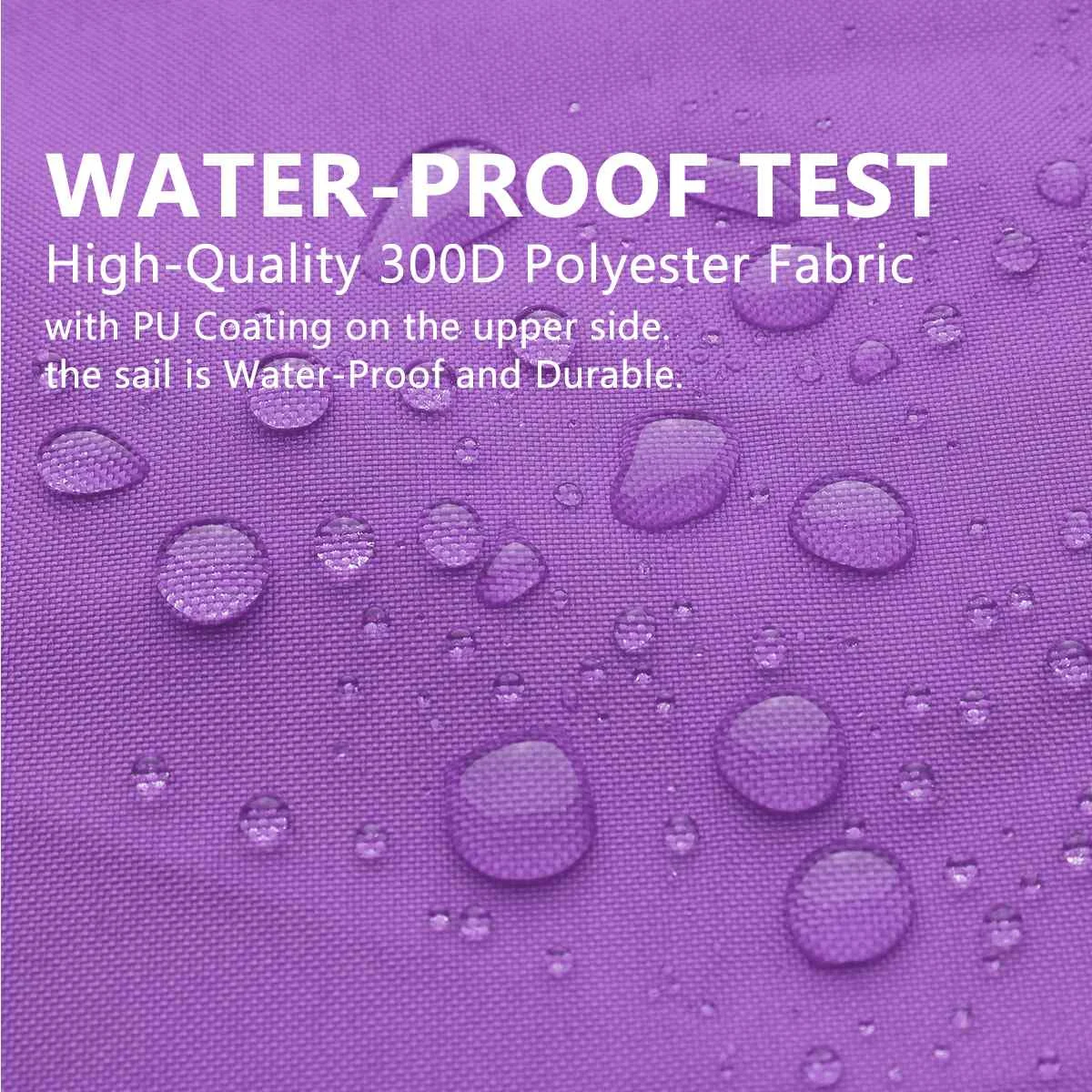 Фиолетовый водонепроницаемый солнцезащитный укрытие обычный треугольный