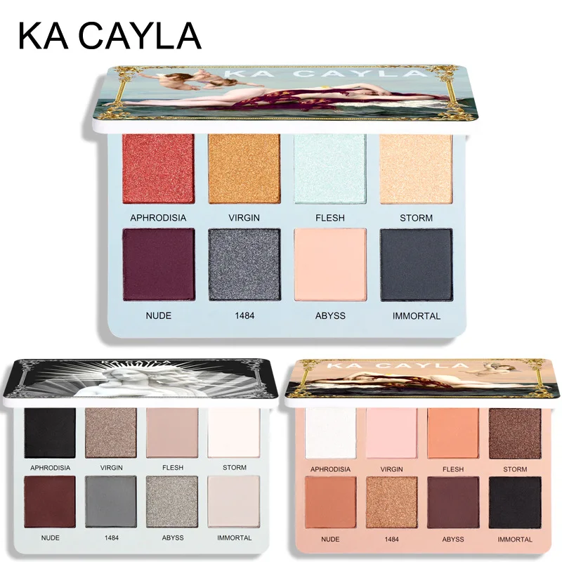 

8 Colors Matte Shimmer Eyeshadow Palette Waterproof Glitter Diamond Pigment Highlighter Eye Shadow Powder Makeup Cosmetic TSLM2
