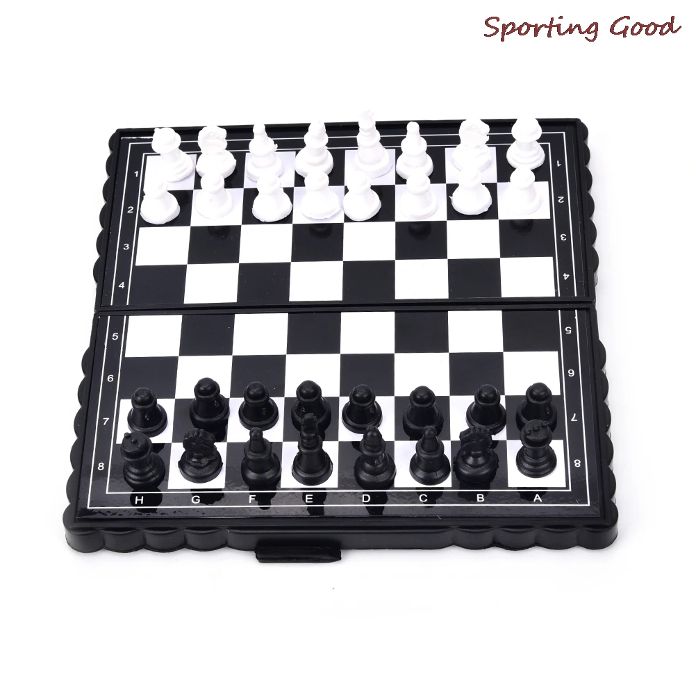 1 Set Hot Sale Folding Magnetic Plastic Chess Board Set With Pieces Games Accessories