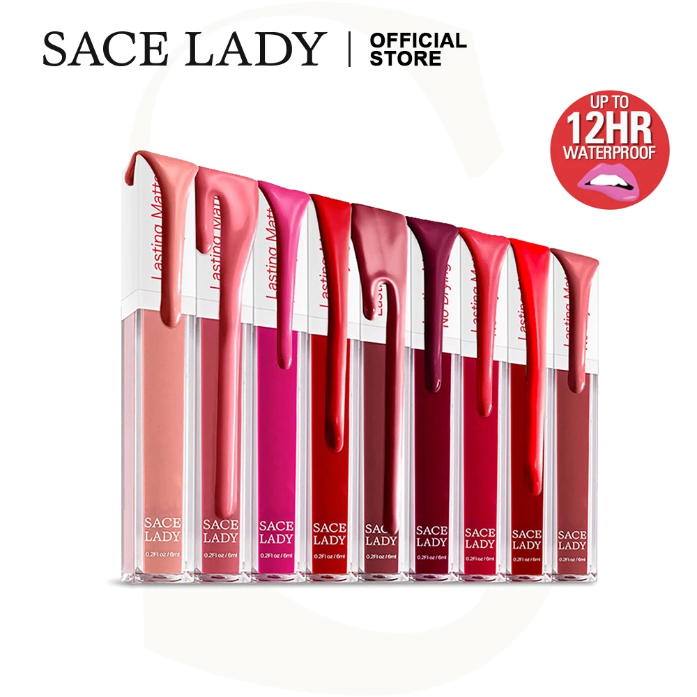 SACE LADY 19 шт./компл . Водонепроницаемая Матовая жидкая губная помада Длительное