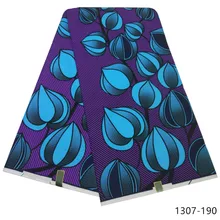 Последняя Новая африканская ткань с восковым принтом Кент 6 ярдов Анкара Африканский Воск печатает оптом полиэстер восковая ткань для платья 1307