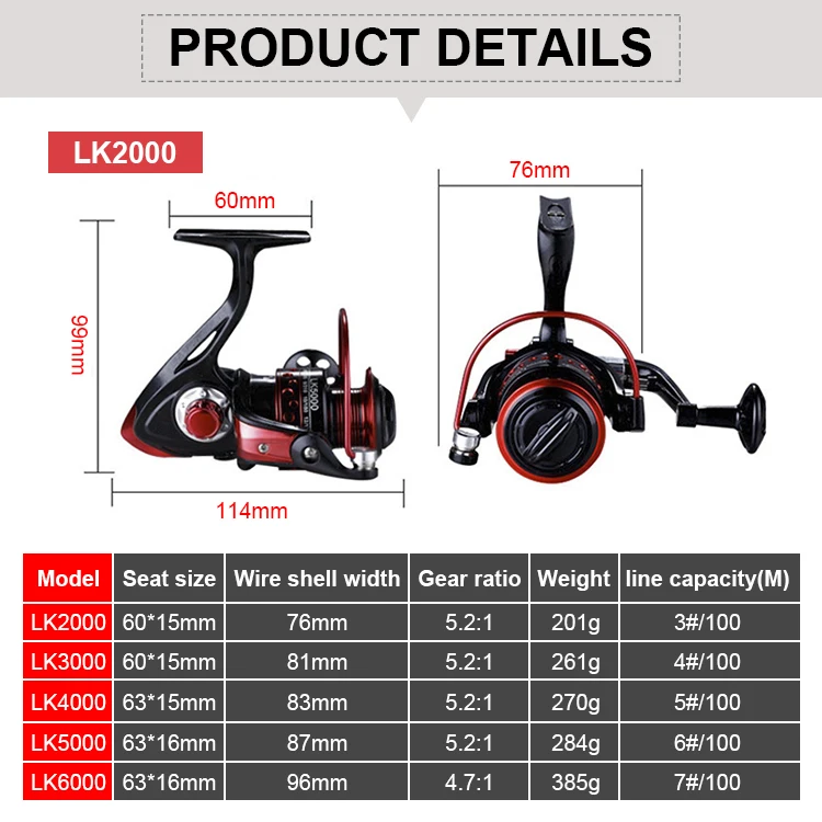 aluminum spinning fishing reel