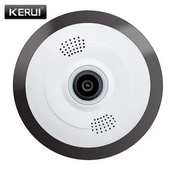 

KERUI 960P HD Wifi Night Vision CCTV Camera Baby Monitor 360 Fisheye mini panoramic camera Home Security IP Camera