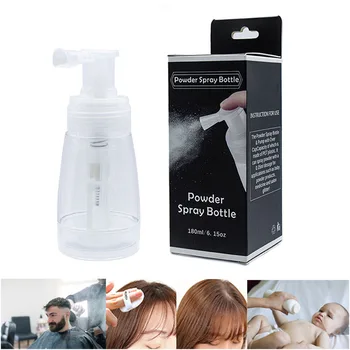

180ml Hair Salon Powder Spray Pump Empty Refillable Sprayer Container Dispenser with Locking Nozzle Hairdressing Styling Tools