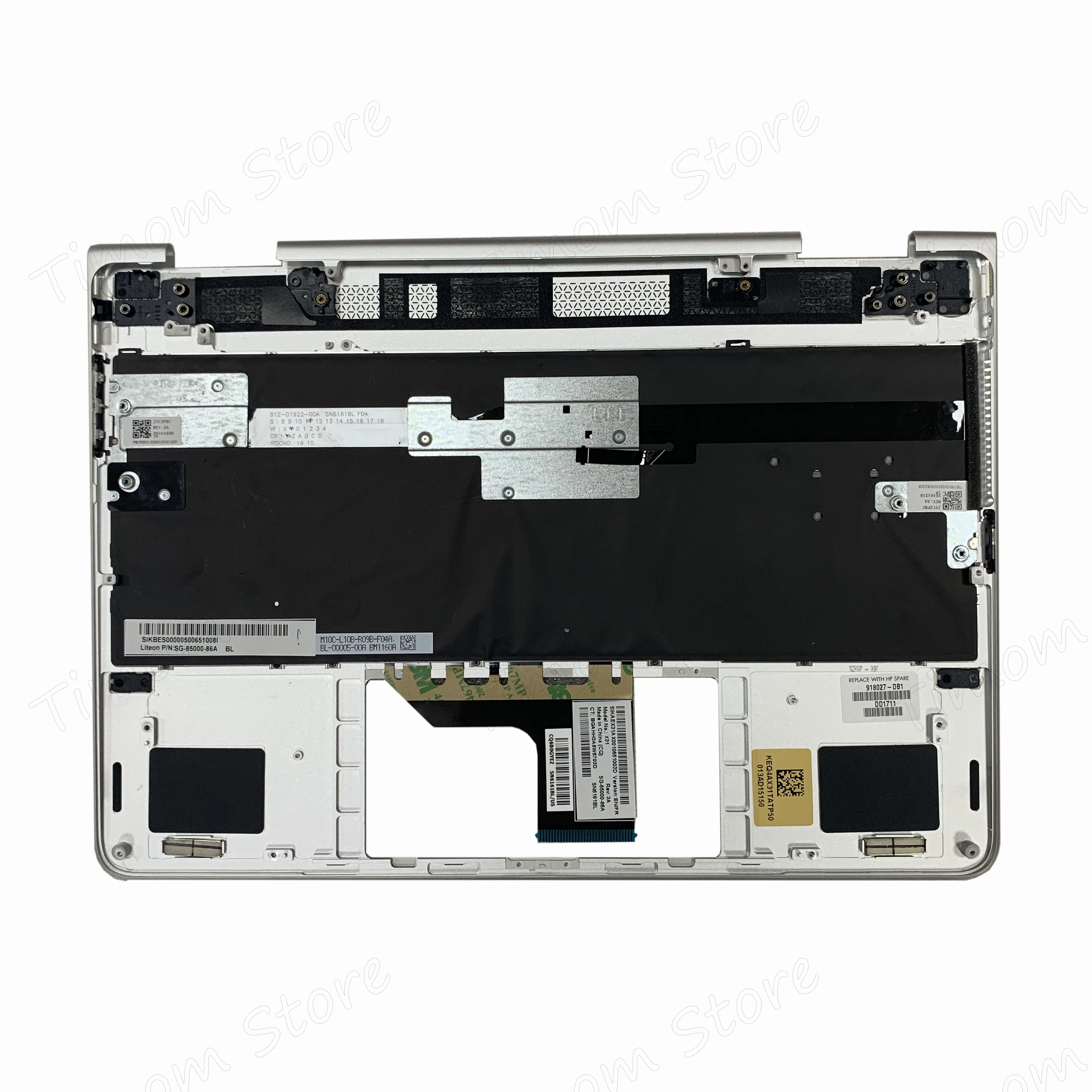 918027 DB1 001 для HP Spectre X360 13 вт AC оригинальный корпус C серебристый + Подсветка VER: EN/FR