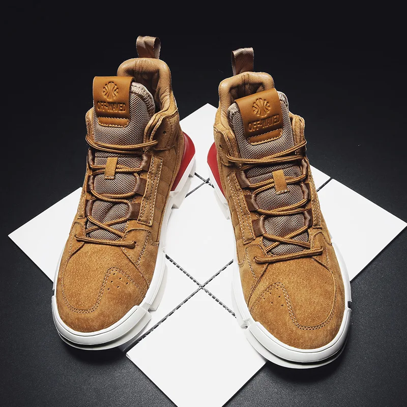 

High-top Board Shoe Men's Korean-style Versatile Autumn MEN'S SHOES Popular Brand Men Casual Sports Shoes Online Celebrity Hip H