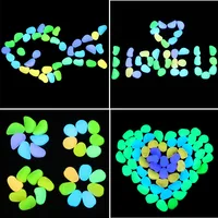 50Pcs Glow in the Dark Garden Decor Luminous Stones Outdoor Fish Tank Decoration Pebble Rocks Aquarium Decorative Pebbles 2