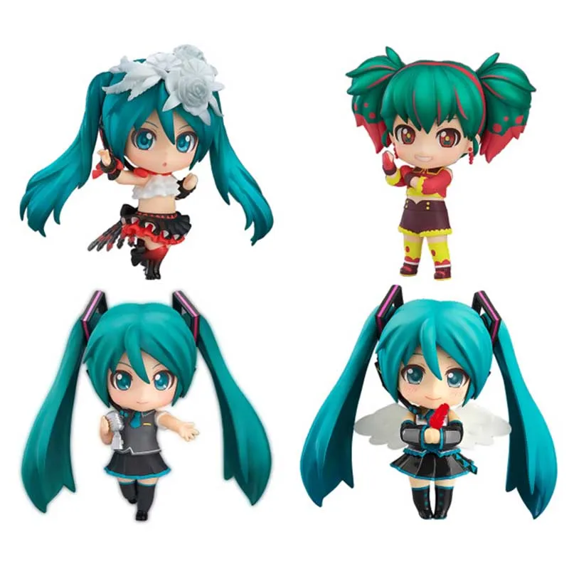 Версии кукла для костюма vacaloid Hatsune Мику Nendoroid ПВХ Аниме Фигурки Коллекция Зимние Симпатичные 10 см подарки хранения детских игрушек, Япония