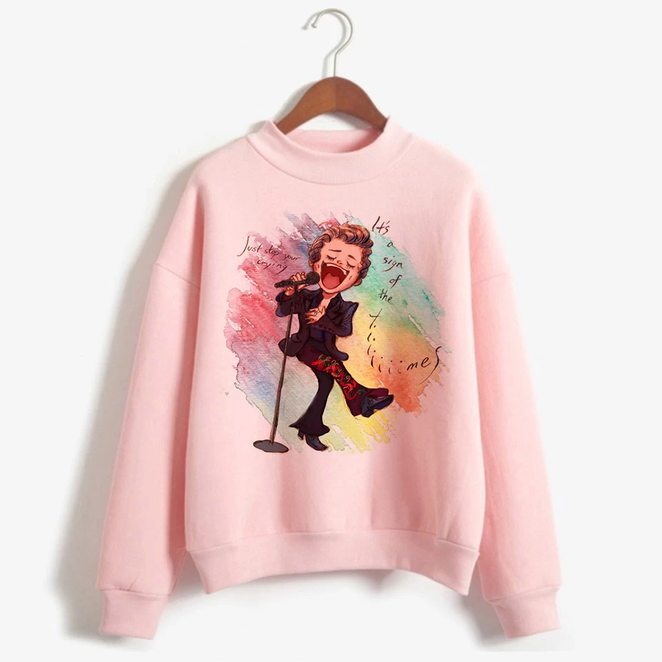Harry styles», Женская Толстовка сохранить пчелы завод Одежда harajuku в Корейском стиле kawaii уличная кофты с капюшоном, с героями мультфильмов, Женская Повседневное с О-образным вырезом - Цвет: 4029pink