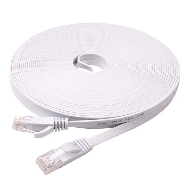 케이블 CAT6 플랫 이더넷 케이블 RJ45 패치 LAN CAT 6 네트워크 케이블, 컴퓨터 라우터 노트북용, 0.5m 1m 2m 3m 5m 10m 15m 20m 30m