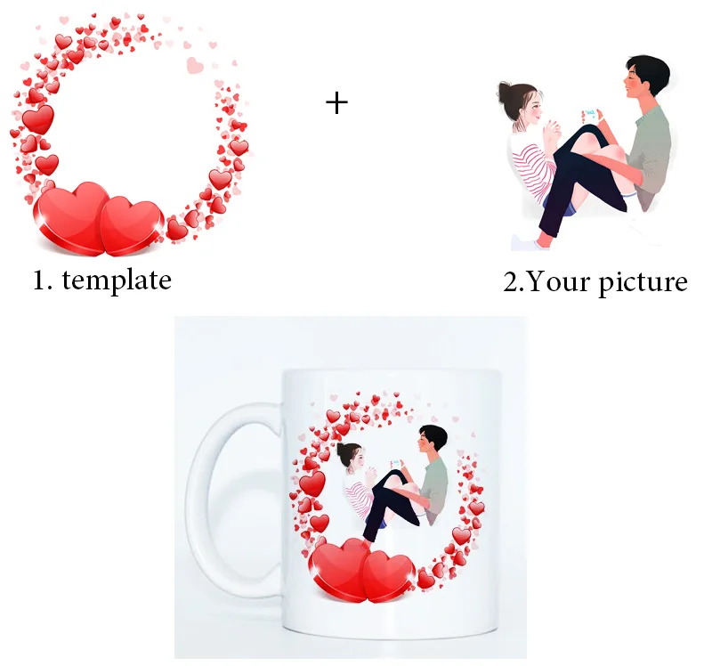 Coffee Cup Custom White Cup DIY Your Favorite Photo or Logo or Text Can Be Given To Friends and Family Creative Thermal Transfer