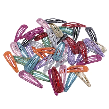 

10pcs/lot Fashion Hair Clips Snap Glitter Hairpins Girl Hair Accessories Women Hair Barrette Metal Claw Clip Cute Kids Hairgrip