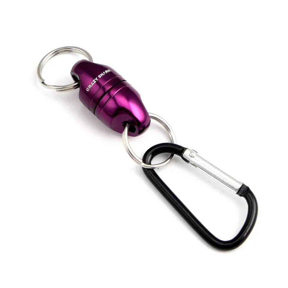 Crazy Shark Magnetic Net Release Aluminum Shell for Fly Fishing Tools Fishing Holder Strong Magnet max 7.7lb/3.5kg Accessories - Цвет: Purple 1