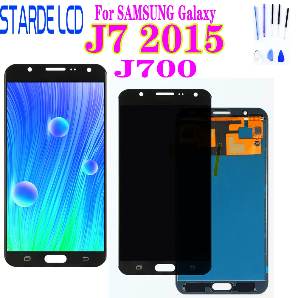 ЖК-дисплей для SAMSUNG Galaxy J7 2015 J700 J700F J700M J700H дисплей с сенсорным экраном и