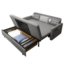 Três à prova de pano dobrável sofá cama sentado e dormindo duplo propósito único e duplo multi-funcional sala de estar pequena