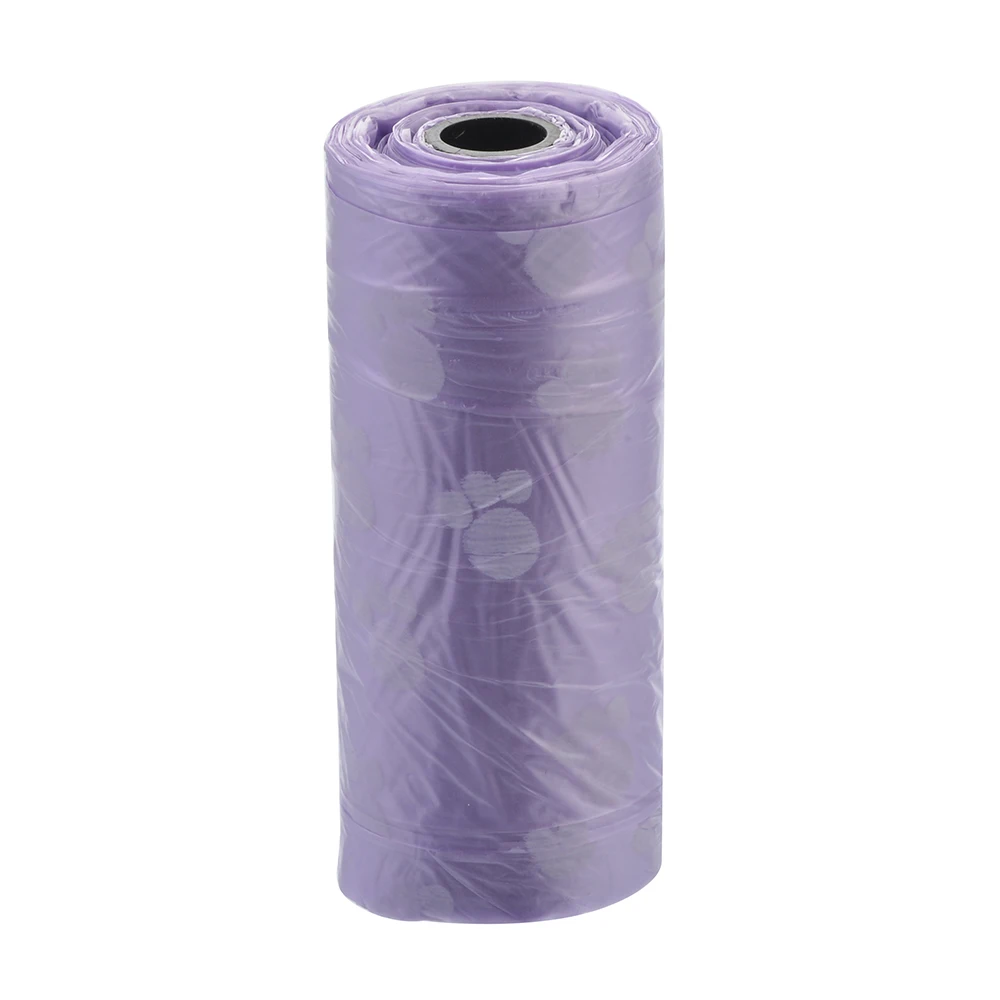 purple 1 шт. Разлагаемый мешок для уборки домашних животных с принтом лапы, мусорные мешки для уборки, товары для домашних животных - Цвет: purple