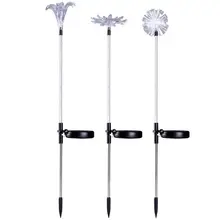 3 шт многоцветный светодиодный светильник с искусственными цветами, солнечный свет, садовые фонари, наружные или внутренние, на солнечных батареях или батарейках