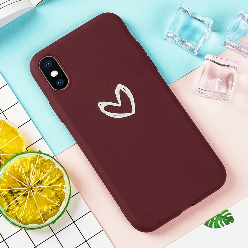 04 Модный силиконовый чехол с узором для iPhone 7, 6, 6 S, 8 Plus, X, 5, 5S, XS, Max, XR, 11 Pro, матовый чехол для телефона, s, пара, фруктовое растение, чехол с изображением животного - Цвет: 04