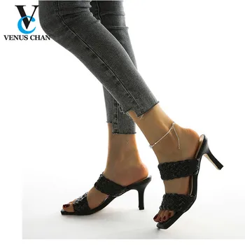 

New Design Shoe Women Luxury 2020 Plus Size Shoes Women Heel Italian Women Party Pumps Womens Dress Shoes Open Toe