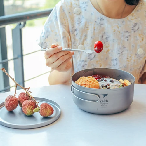 Buy Keith Titanium Lunch Box With Cover Titanium Bento Box Leakproof Food Container Lunchbox For Microwavable 1.2L