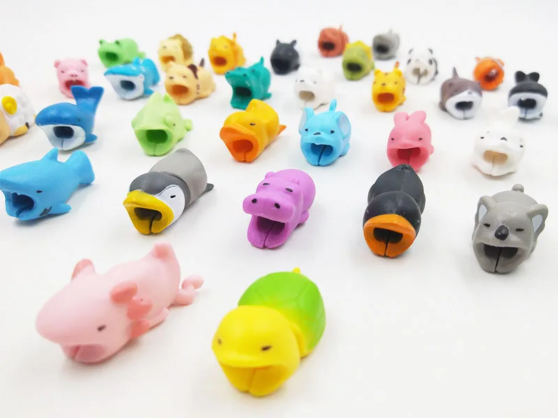 Universal Cute 36 Animals Bite Cable Organizer Management Wire Protector Case for Charging Data Earphone Mouse Line Cover