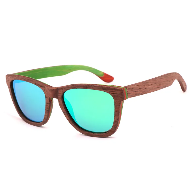 BerWer деревянные солнцезащитные очки Мужские Женские деревянные очки винтажные Поляризованные деревянные солнцезащитные очки для скейтборда мужские oculos de sol feminino