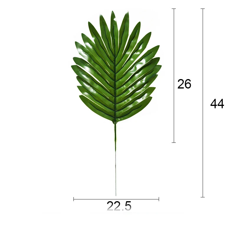 44 см пластиковые листья тропические монстеры искусственные Пальмовые Листья зеленое растение ветка поддельные дерево листва Золотая черепаха лист для домашнего декора