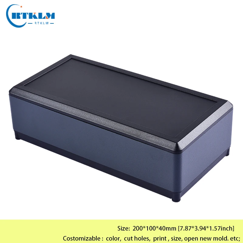 Aluminium project box diy metall case aluminium enclosure junction box amplifier housing for electronics 200*100*40mm