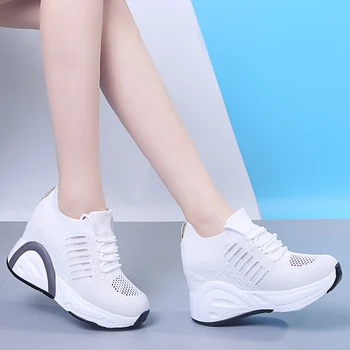 

Women's Shoes Platform Wedge Basket 2020 Round Toe Casual Female Sneakers Increas Height Clogs Sports New Small Breathable