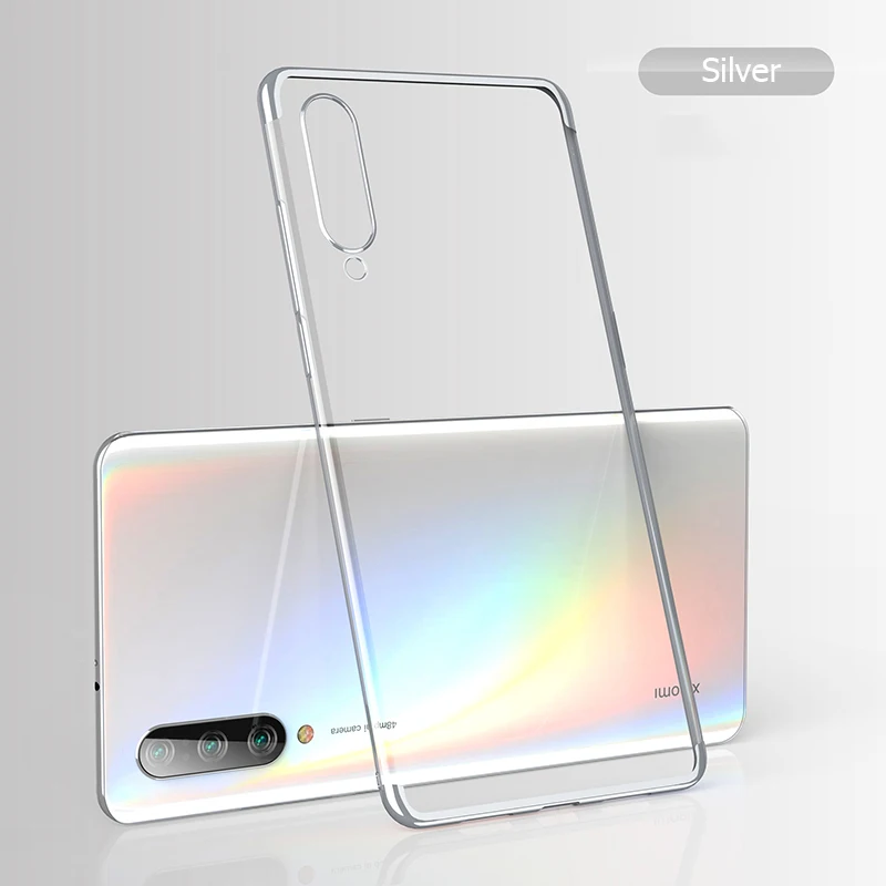 Silver Для Xiaomi mi A3 чехол Роскошный с лазерным покрытием Мягкий Прозрачный чехол для Xiao mi Xiomi mi A3 A 3 mi A3 чехол для телефона s - Цвет: Silver