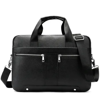 

2020 Male Package Genuine messenger bag men Leather Business Affairs Briefcase Head Layer Cowhide Man Single Shoulder Handbag
