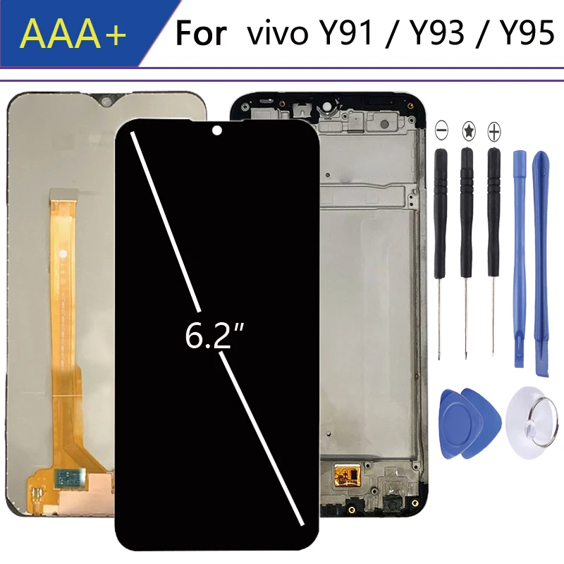 Для 6 2 &quotvivo Y91 дисплей в мобильный телефон LCD s Y93 с рамкой Y95 дигитайзер сборе части