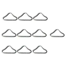 

30pcs Metal Stainless Steel Triangle Rings Buckle Loop Ring V-rings Straps Trampoline Mat Parts Replacement Repair Supplies
