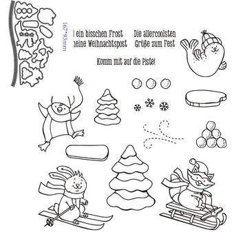 

German word 2020 winter 3D New Metal Cutting Dies and Scrapbooking For Paper Making Embossing Card Craft Stamps Set