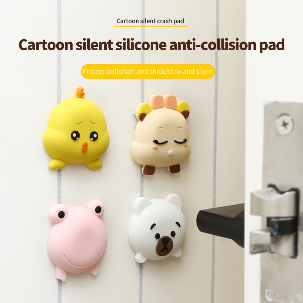 Cartoon Cute Animals Rubber Fender Lock Thickening Mute Door Fenders Protective Wall Mat Shakeproof and Noise Reduction Y | Дом и сад
