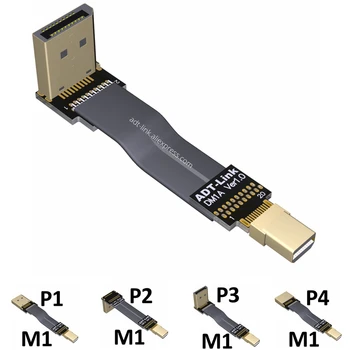 

Mini Display Port to Display Port Cable 90 degree Angled elbow 8k mini dp to dp Thunderbolt to DP HD Cable Mini DisplayPort DP