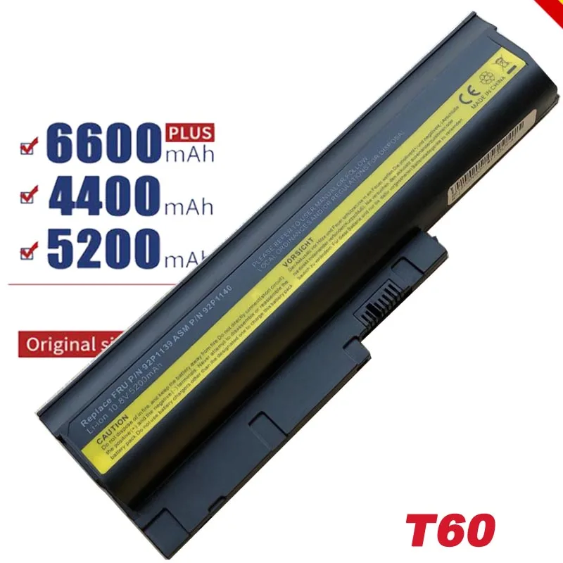 Аккумулятор для ноутбука IBM Lenovo ThinkPad R60 R60e T60 T60p R500 батарея T500 W500 SL400 SL500 SL300 40Y6799 40Y6795