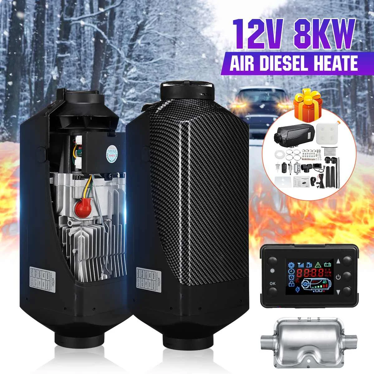 Дизельный подогреватель воздуха 12 В 8 кВт преднагрев для автомобильного зимнего