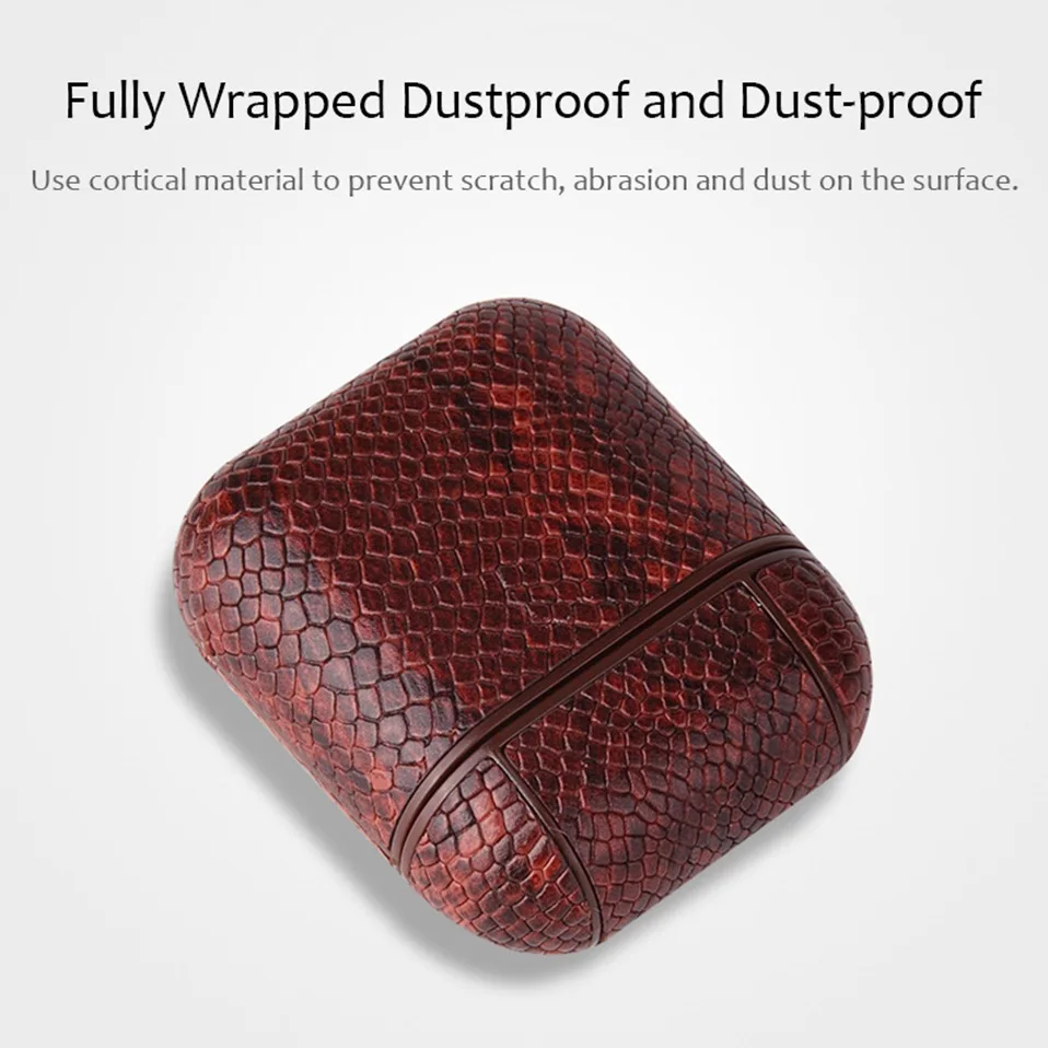 For Airpods Apple Original Earphone Case Leather Air Pods Cases 11 TWS Bluetooth Wireless Earphone Earbuds Cover Shockproof Bag (7)