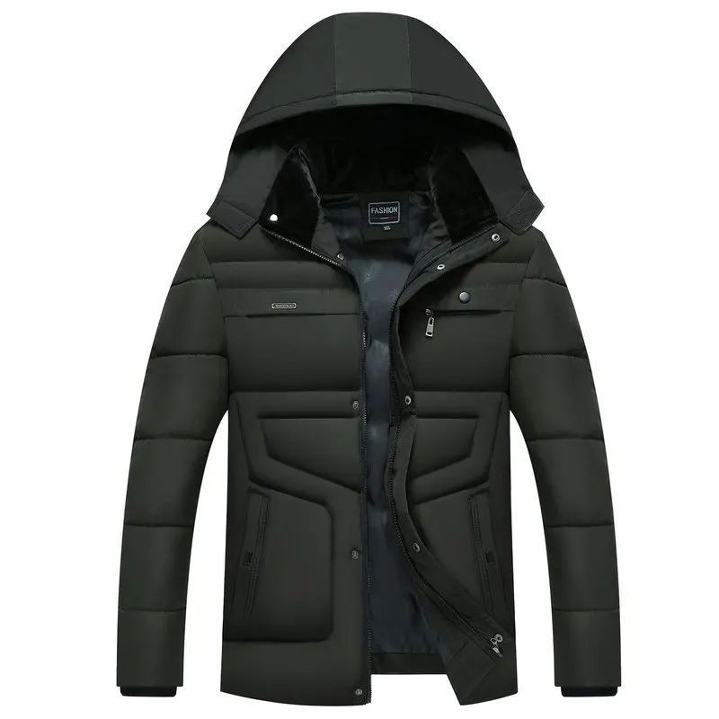 Теплая мужская зимняя куртка, пальто, толстая зимняя мужская парка с капюшоном, повседневная ветрозащитная мужская верхняя одежда, подарок для отца, пальто