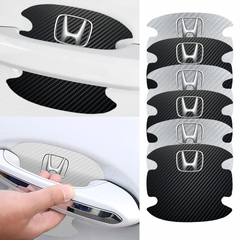 4 шт. Защитная пленка для ручки двери автомобиля наклейка в полоску Hondas Mugen Power Accord