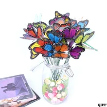 24 шт. искусственный декор в виде бабочек, садовый двор, газон, патио, наружные художественные украшения, разные цвета, декоративные поделки