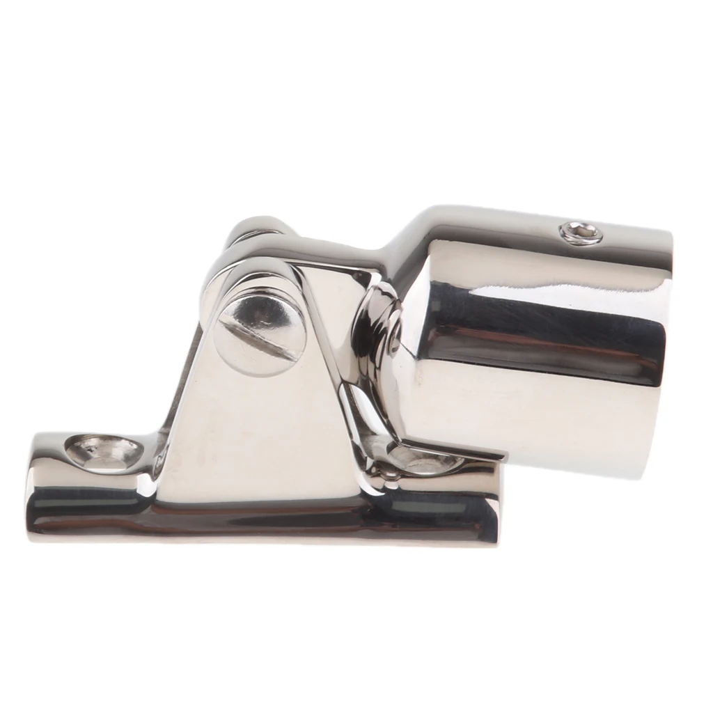Deck Hinge Mount Bimini Top Cap Tube 1 inch Pipe Eye End for Boat Stainless Steel Heavy Duty Marine Hardware