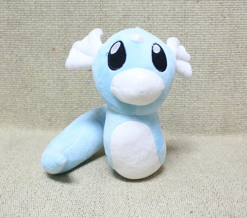 Dratini 12 дюймов Плюшевые Сквиртл Бульбазавр, чармандер Slowbro Чаризард Pidgeotto Magikarp «Pokemon Go» с рисунком из аниме игрушка мягкие подарок на год для детей - Цвет: Dratini