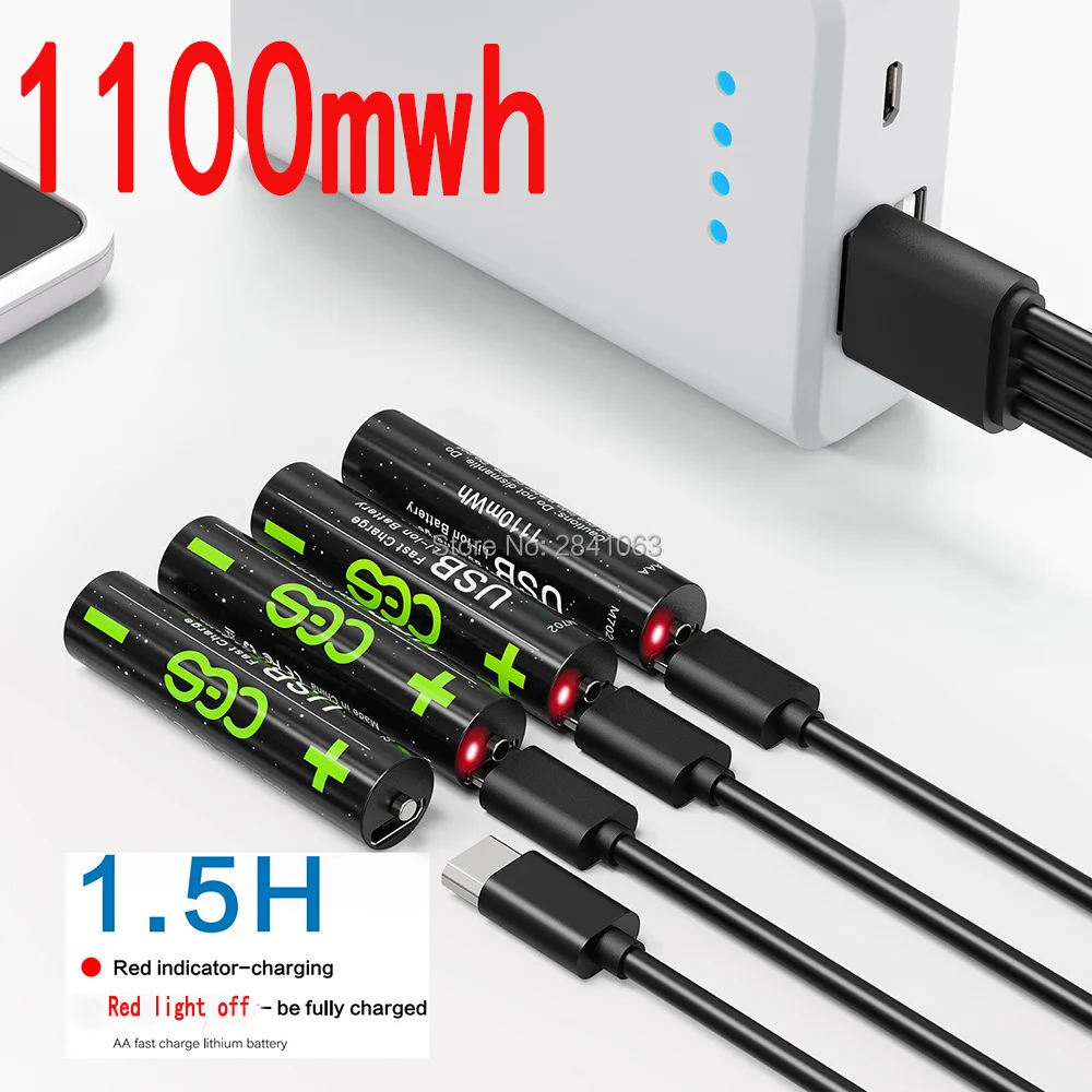 CES AAA 1 5 V 1100mwh USB аккумуляторная батарея Lipo литий полимерная ионная высокой